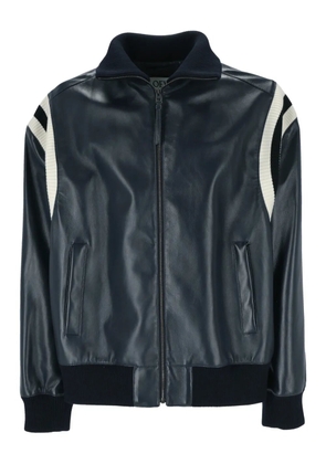 LOEWE panelled leather jacket - Blue