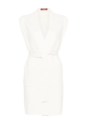 Max Mara belted gilet - White