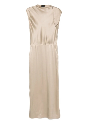 Giorgio Armani tie-shoulder gown - Neutrals