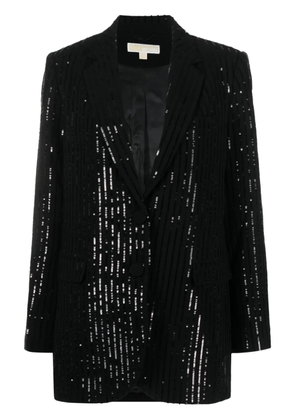 Michael Michael Kors sequin-embellished striped blazer - Black
