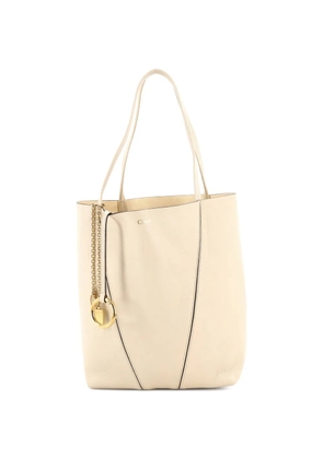Chloé Pre-Owned Spin Leather Medium tote bag - Neutrals