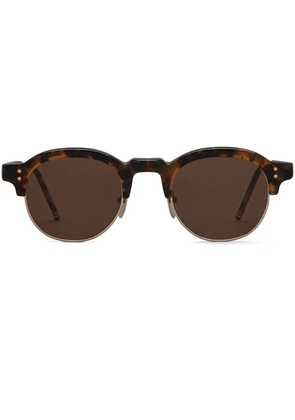 Thom Browne Eyewear tortoiseshell oval-frame sunglasses
