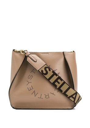 Stella McCartney perforated logo shoulder bag - Neutrals