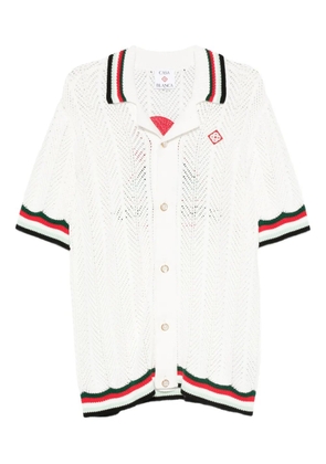 Casablanca logo-embroidered shirt - White