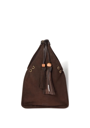 Miu Miu tassel-embellished tote bag - Brown