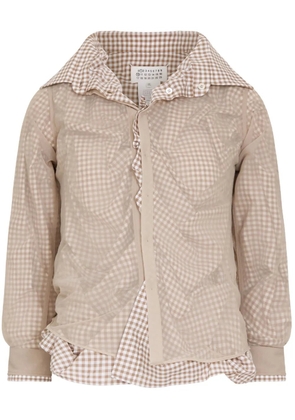 Maison Margiela checked cotton shirt - Neutrals