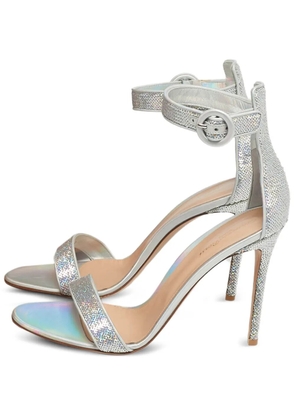 Gianvito Rossi Portofino sequinned ankle-strap sandals - Silver