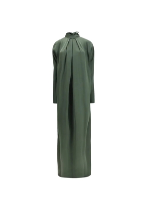 Petar Petrov tie-neck semi-sheer midi dress - Green