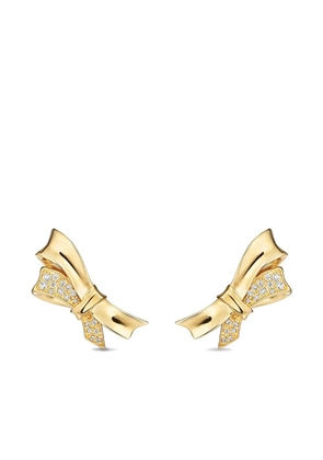 Mason and Books diamond bow earrings - Gold