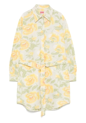 Kenzo Peonies mini dress - Yellow