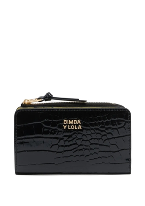 Bimba y Lola crocodile-effect zip-around wallet - Black