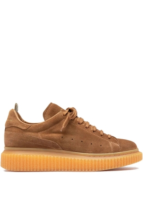 Officine Creative lace-up platform sneakers - Brown