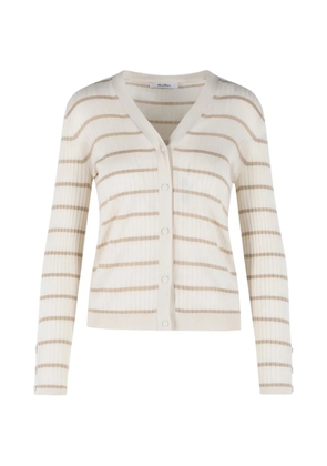 Max Mara Pedale striped V-neck cardigan - Neutrals