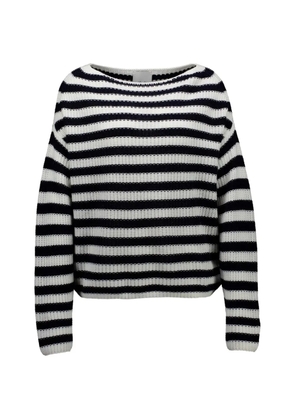 Allude striped knitted sweater - Black