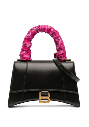 Balenciaga Pre-Owned 2020 Small Shiny Box Calfskin Hourglass Top Handle Bag satchel - Black