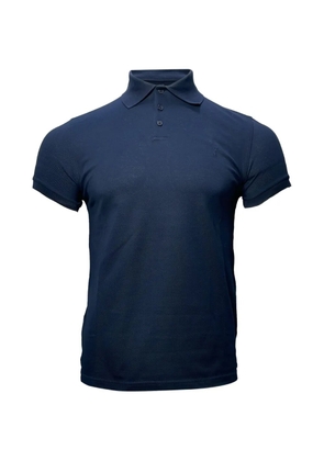 Saint Laurent Pre-Owned Cassandre embroidered-logo polo shirt - Blue