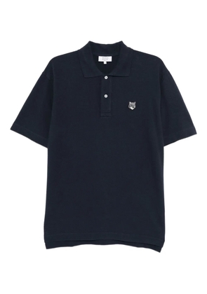 Maison Kitsuné embroidered logo polo shirt - Blue