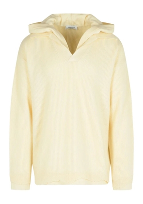 Laneus hooded ribbed-knit sweater - Yellow