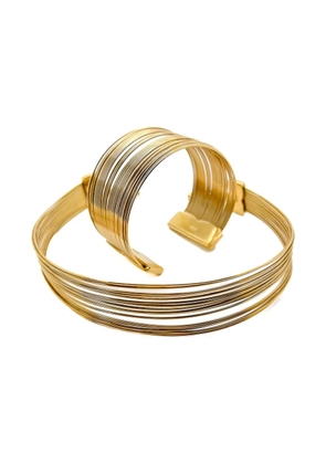 Christian Dior Pre-Owned 1990s x John Galiano J'adore Tribale Collar and Cuff - Gold