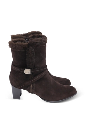 Stuart Weitzman suede block-heel boots - Brown