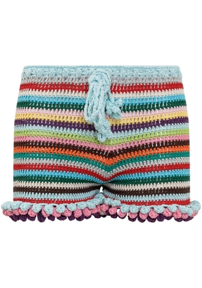 Matimì crochet-knit shorts - Blue