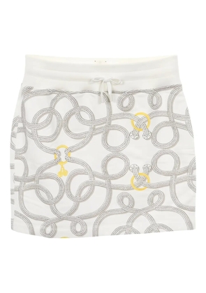 Hermès Pre-Owned 2020s Palefroi Remix rope cotton mini skirt - White