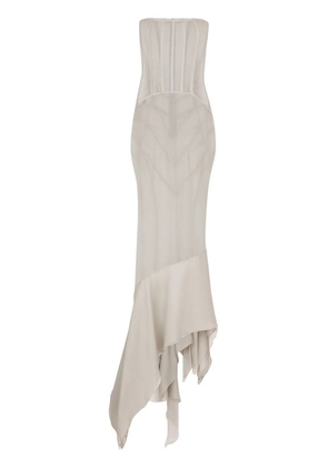 Dolce & Gabbana KIM DOLCE&GABBANA draped silk dress - Neutrals