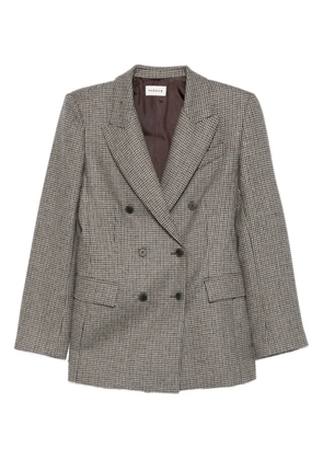 P.A.R.O.S.H. check-pattern double-breasted blazer - Brown