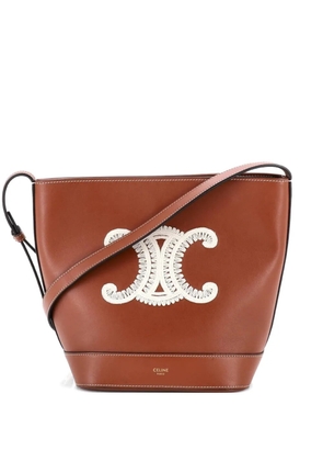 Celine Pre-Owned Cuir Triomphe Leather Small bucket bag - Brown