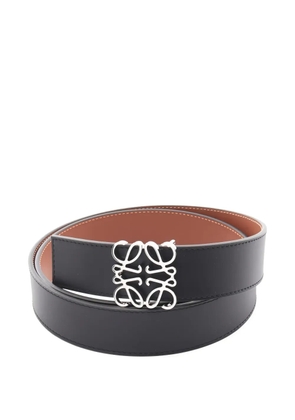 Loewe Pre-Owned 2000s Anagram reversible leather belt - Black