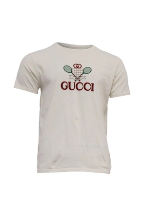 Gucci Pre-Owned tennis embroidery oversized t-shirt - White