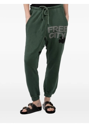 FreeCity drawstring logo-print trousers - Green