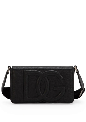 Dolce & Gabbana logo-embossed mini bag - Black
