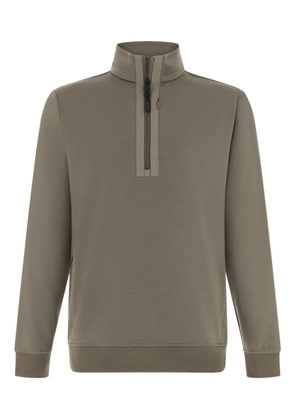 Boggi Milano half-zip mock neck sweater - Grey