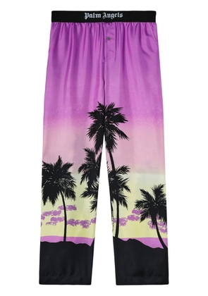 Palm Angels sunset-print straight trousers - Purple