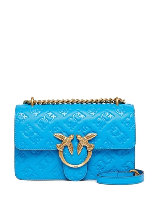 PINKO Love Birds debossed leather cross body bag - Blue