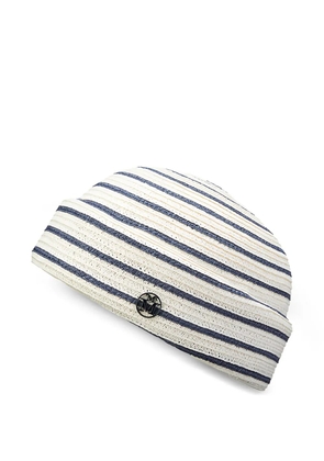 Maison Michel Ugo striped hat - White