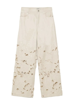 Simkhai Betty floral-lace jeans - Neutrals