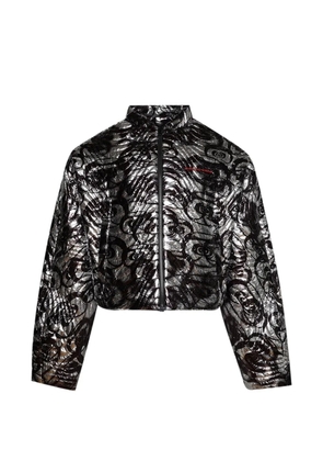 RRR123 metallic print jacket - Silver