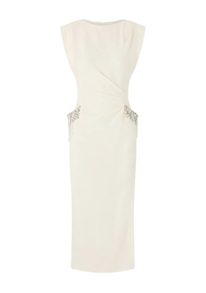 PINKO draped-detail dress - Neutrals