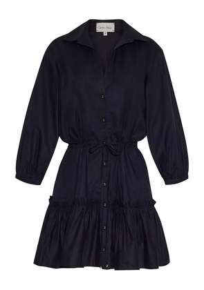 Cara Cara Robin button-front ruffled mini dress - Black