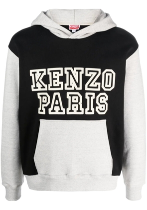 Kenzo colour-block stretch-cotton hoodie - Black