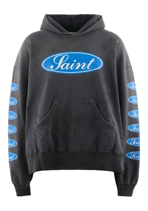 SAINT MXXXXXX logo-print hoodie - Black