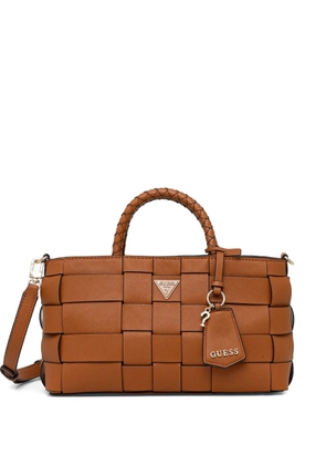 GUESS USA woven-design crossbody bag - Brown