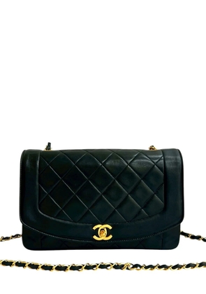 CHANEL Pre-Owned 1989-1991 Medium Lambskin Diana Flap crossbody bag - Black