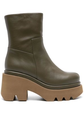 Paloma Barceló Leonor 80mm ankle leather boots - Green