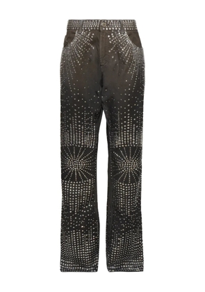 The Attico rhinestone-embellished jeans - Grey