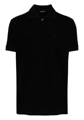 Roberto Cavalli logo-embroidered polo shirt - Black