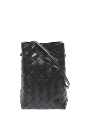 Bottega Veneta Pre-Owned 20s intrecciato leather shoulder bag - Black