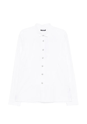 Balmain striped logo button shirt - White